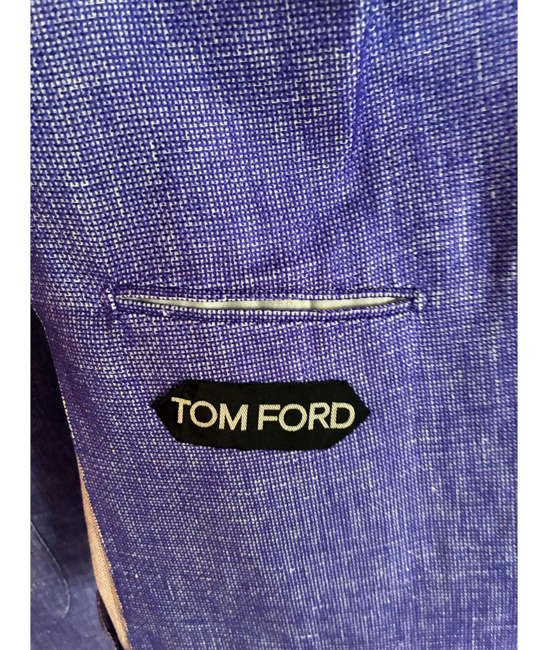 TOM FORD Фиолетовый льняной пиджак, фото 4