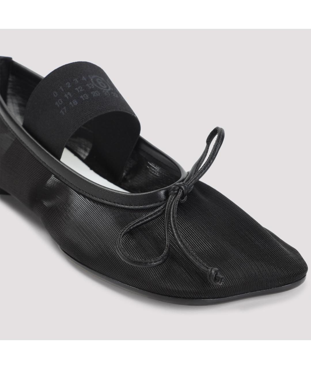 MM6 MAISON MARGIELA Черные синтетические балетки, фото 6