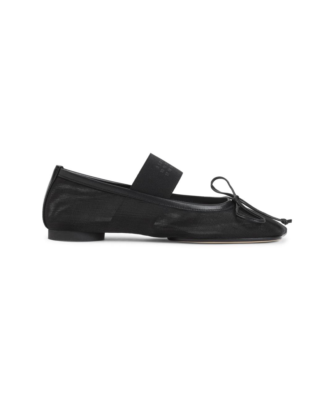 MM6 MAISON MARGIELA Черные синтетические балетки, фото 1
