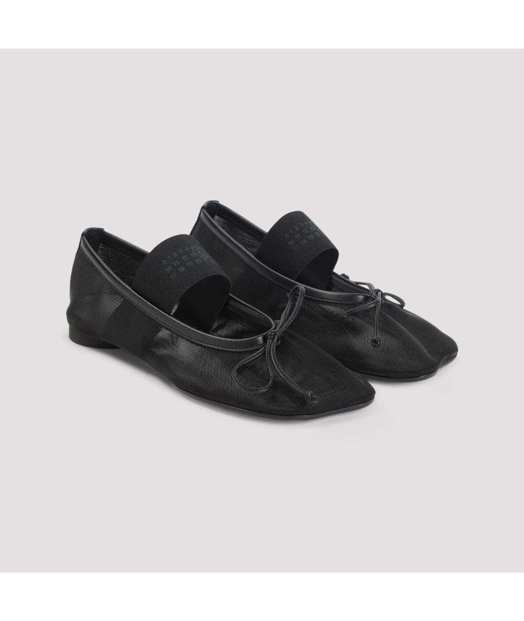 MM6 MAISON MARGIELA Черные синтетические балетки, фото 5
