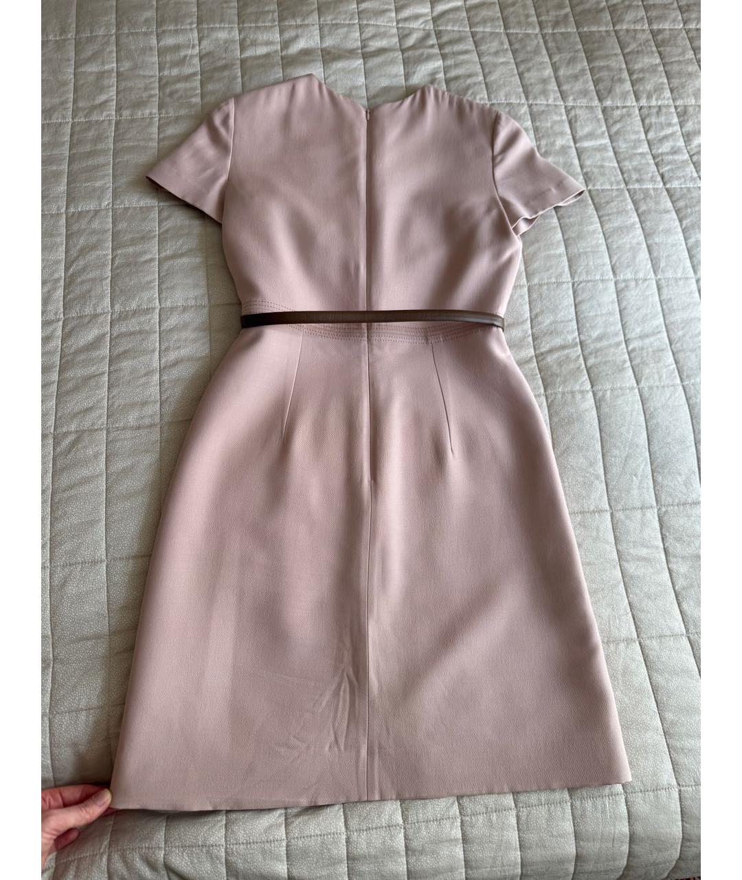 VALENTINO Розовое шерстяное повседневное платье, фото 2
