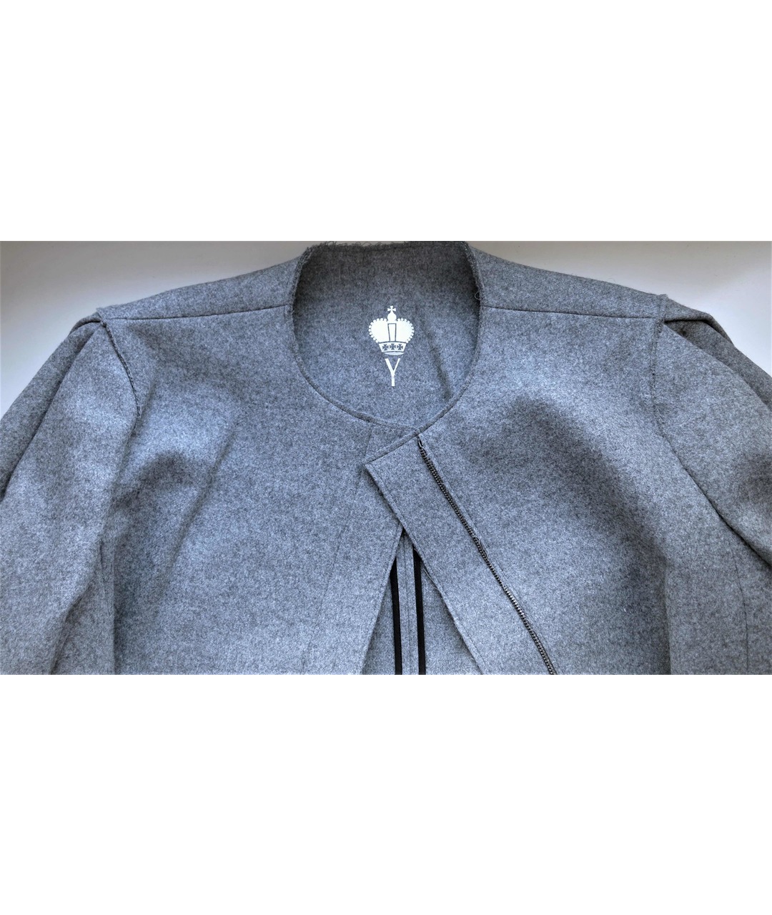 IRFE Серое шерстяное пальто, фото 5