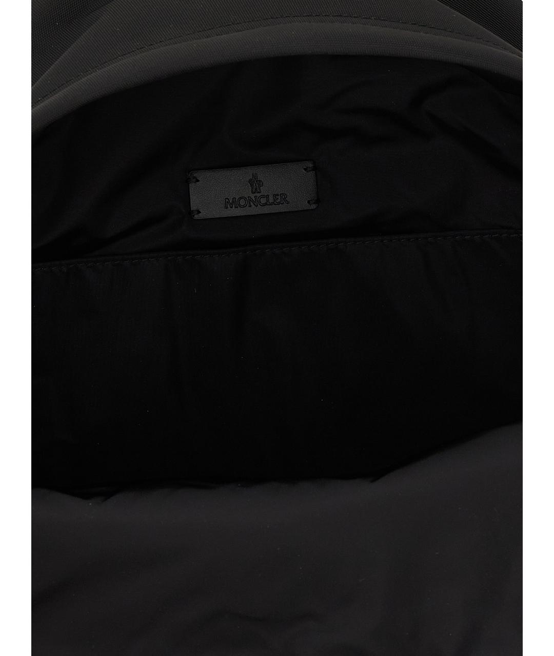 MONCLER Черный синтетический рюкзак, фото 4