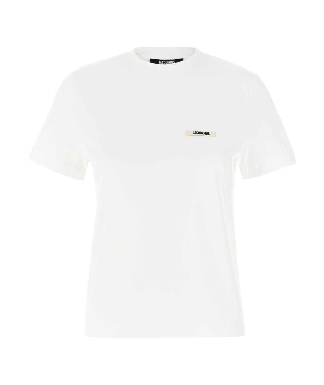 JACQUEMUS Белая хлопковая футболка, фото 1