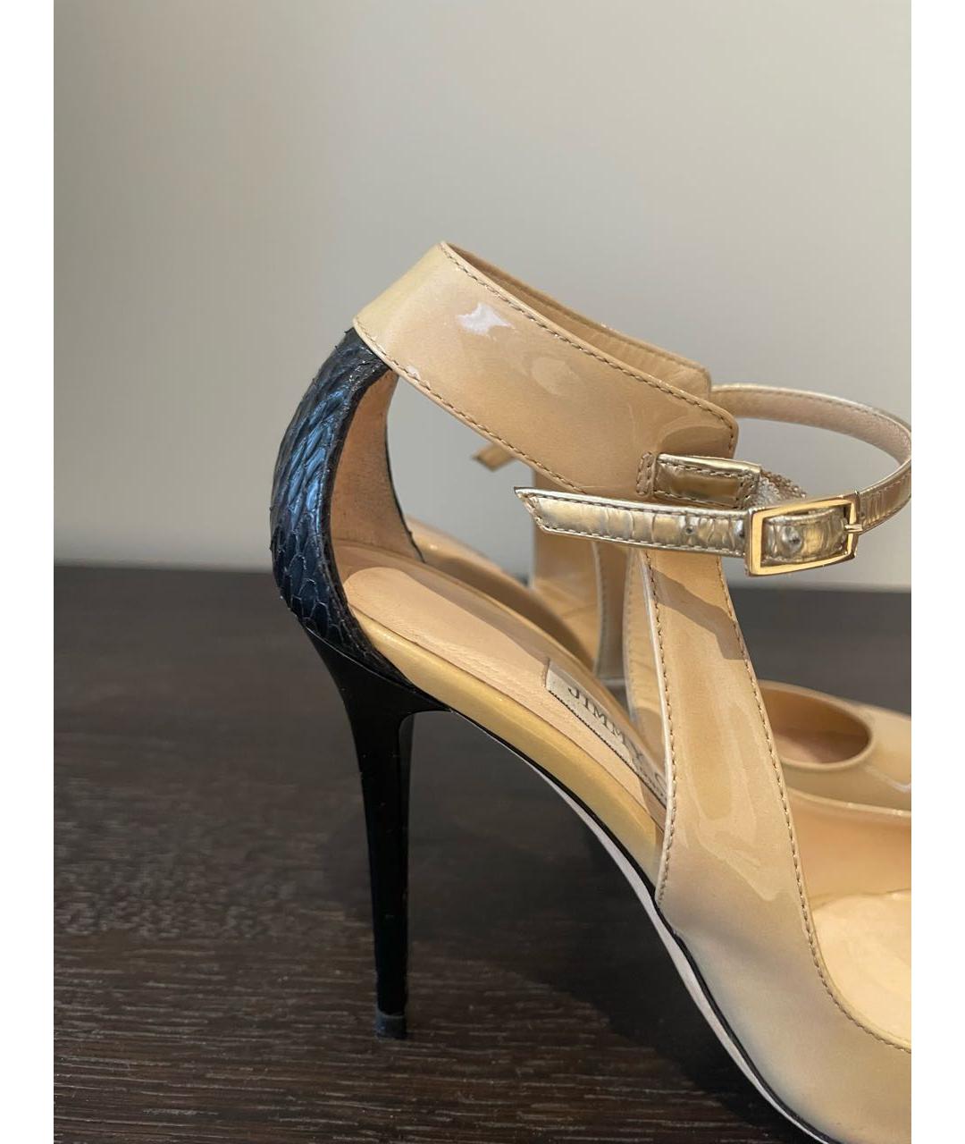JIMMY CHOO Бежевые кожаные туфли, фото 4