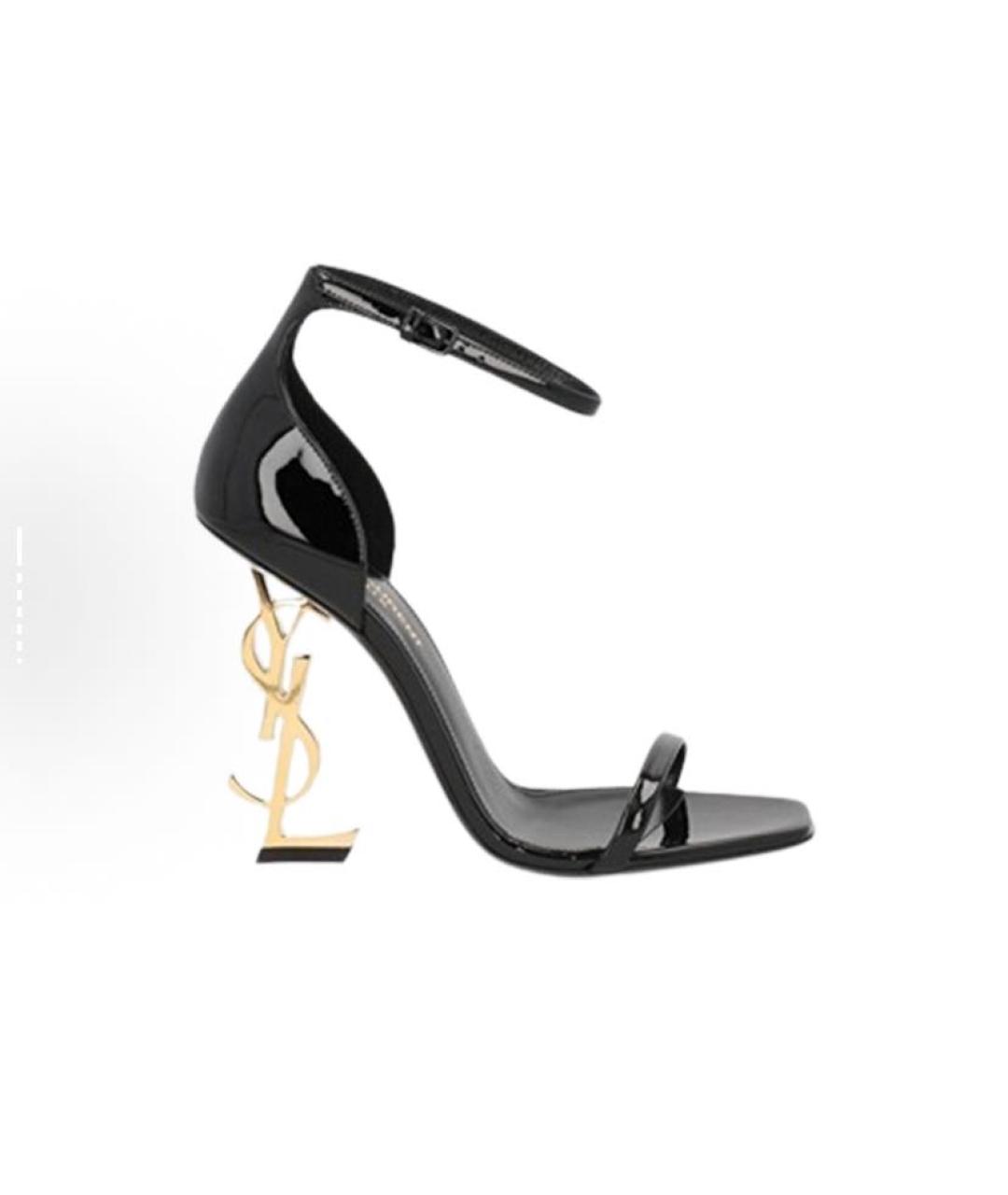 SAINT LAURENT Черные туфли из лакированной кожи, фото 5