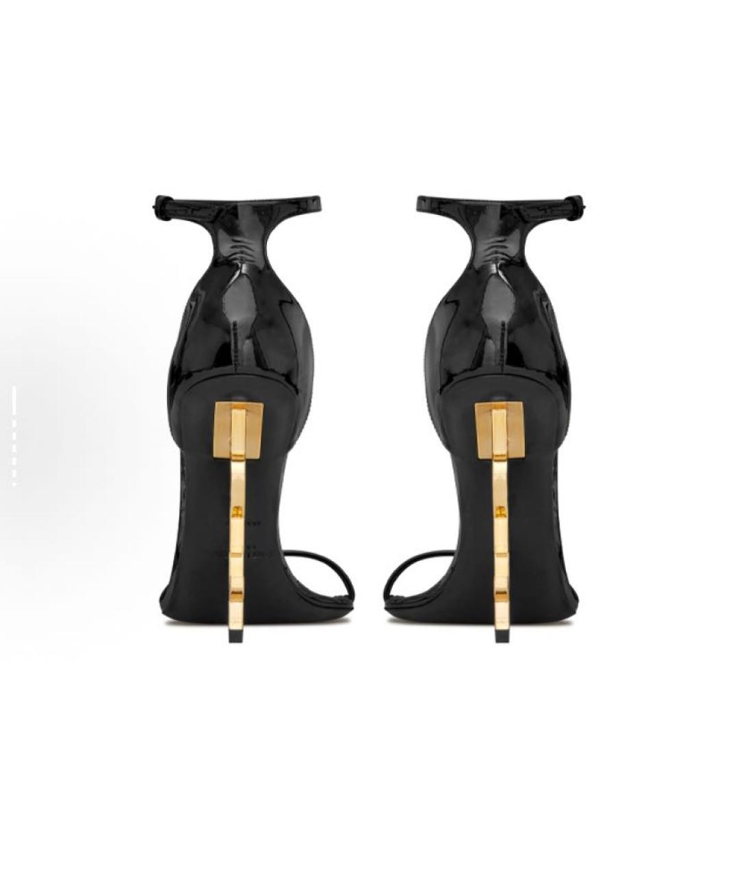 SAINT LAURENT Черные туфли из лакированной кожи, фото 3