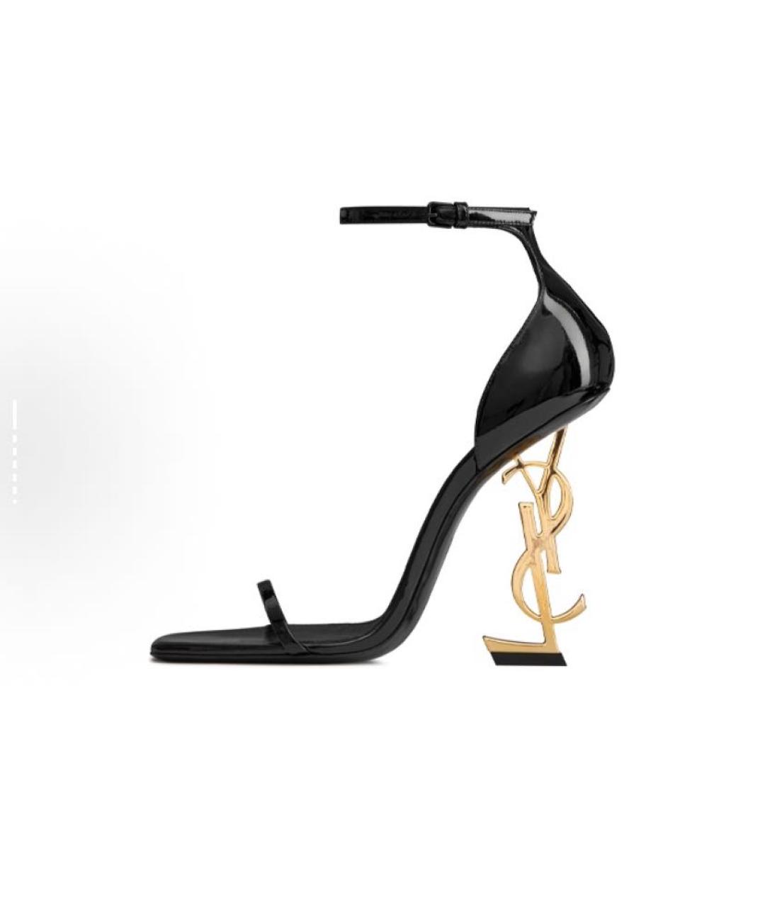 SAINT LAURENT Черные туфли из лакированной кожи, фото 4