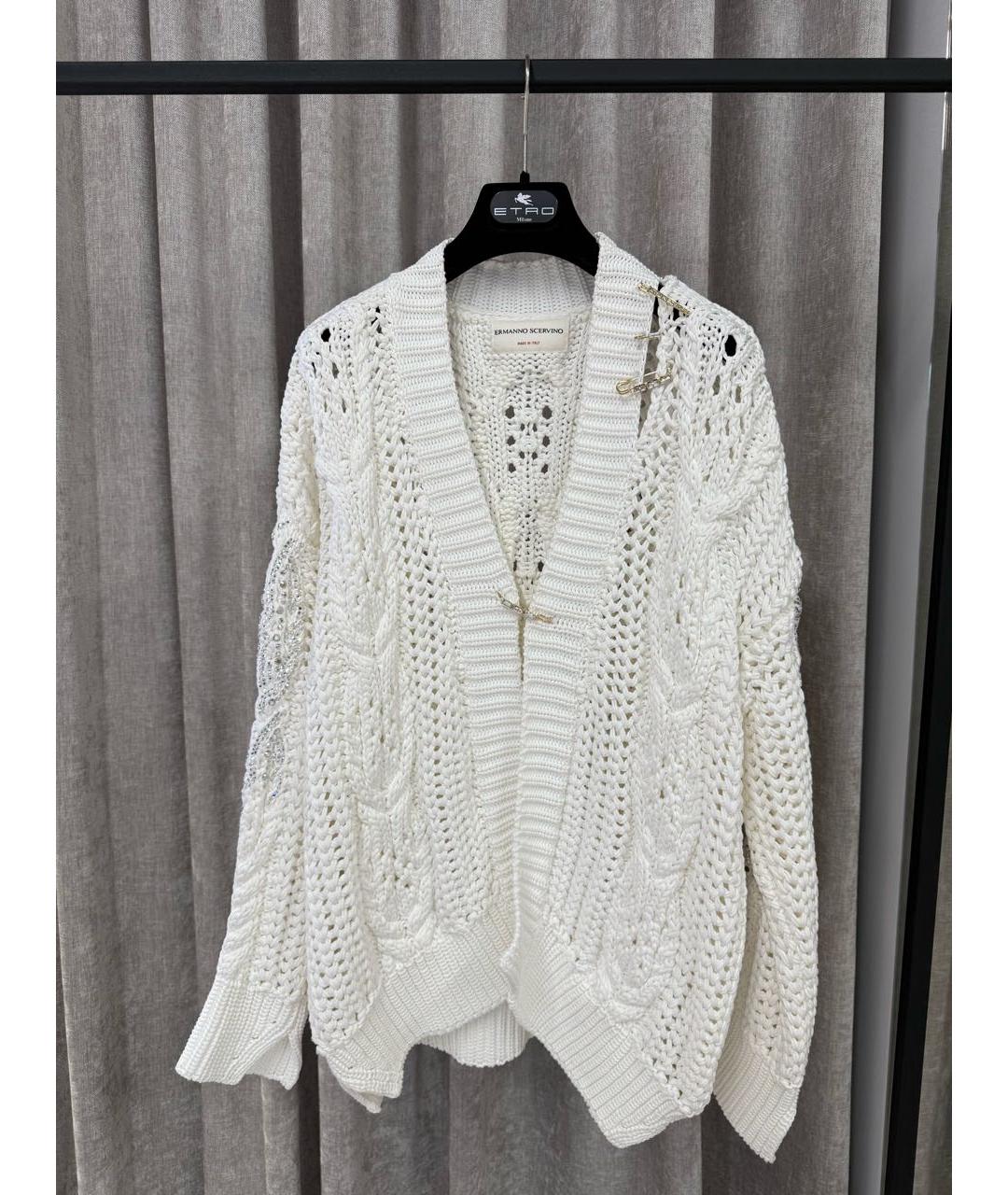 ERMANNO SCERVINO Белый кардиган, фото 8