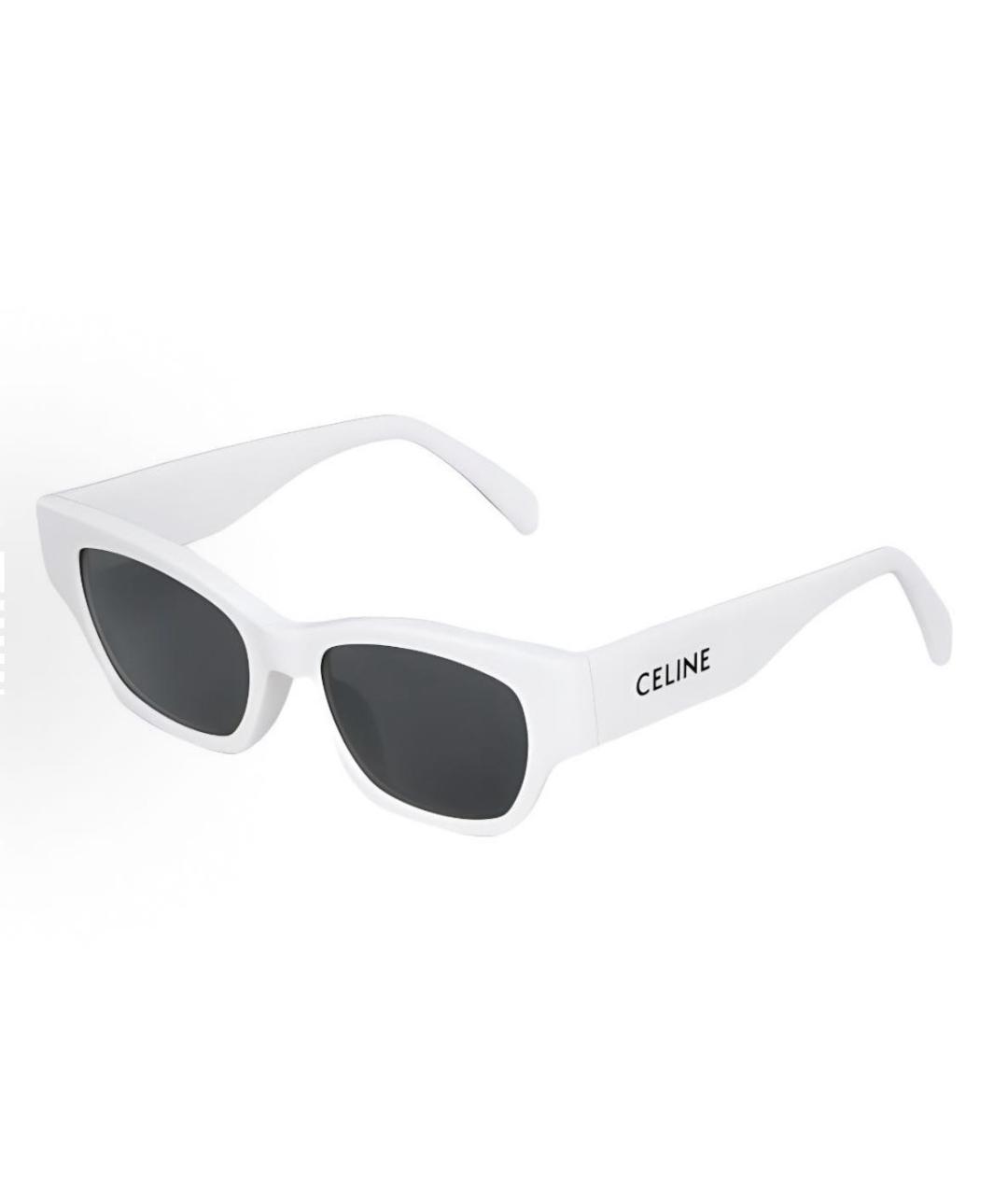 CELINE Белые пластиковые солнцезащитные очки, фото 6