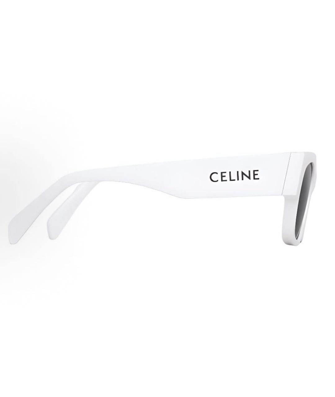 CELINE Белые пластиковые солнцезащитные очки, фото 3