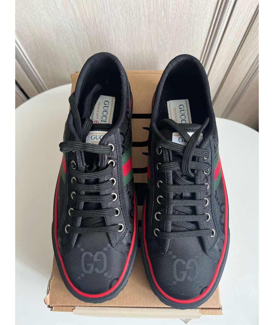 GUCCI Розовые текстильные кеды, фото 3