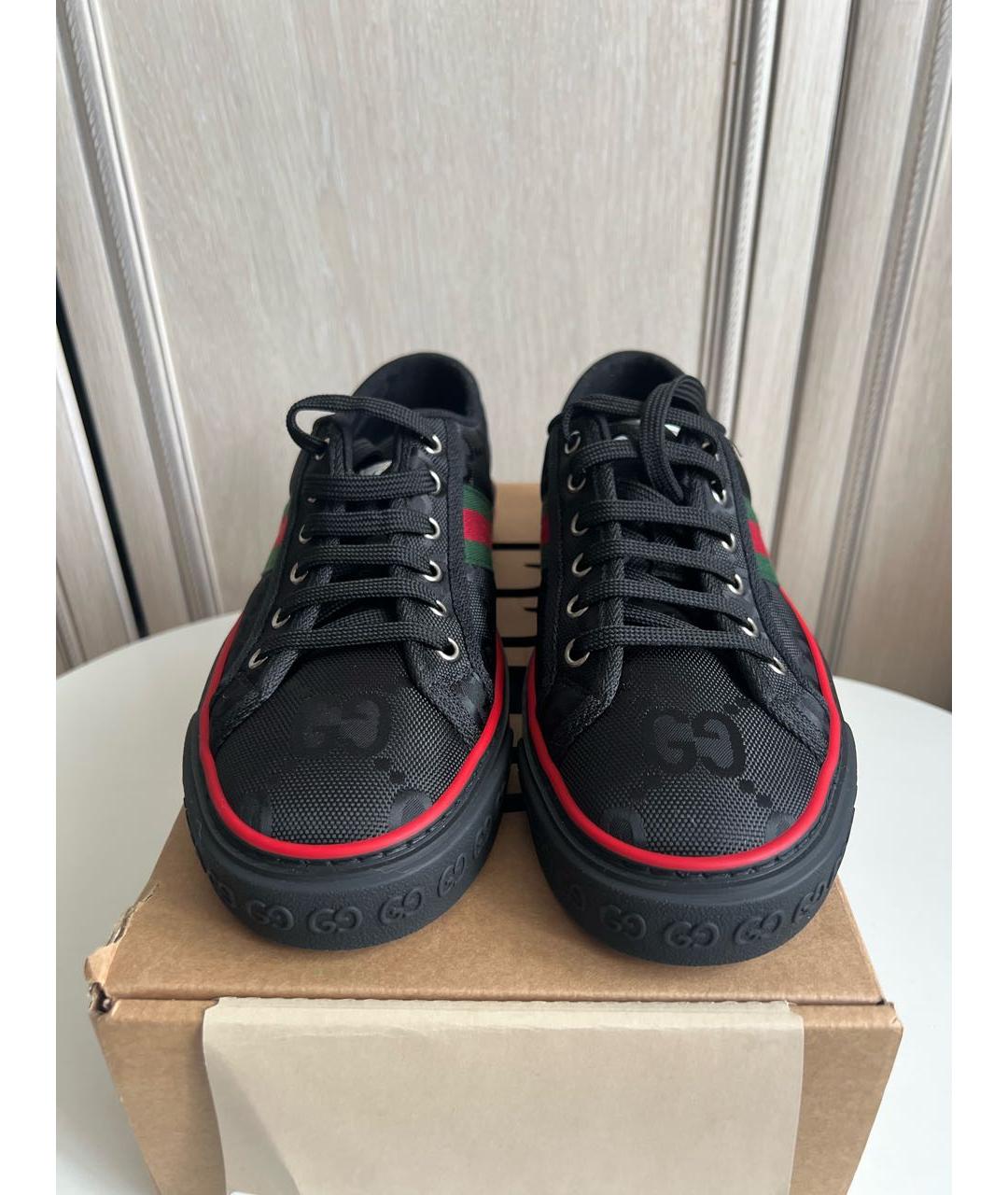 GUCCI Розовые текстильные кеды, фото 2