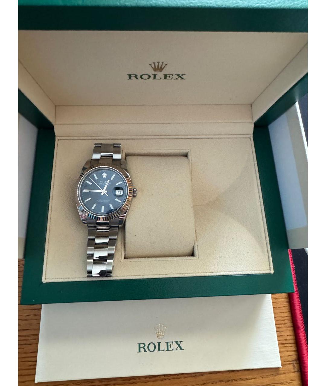 ROLEX Серые часы из белого золота, фото 3