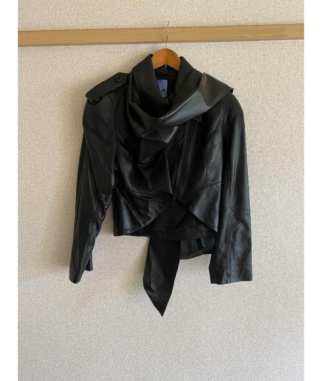 MUGLER Черная кожаная куртка, фото 8