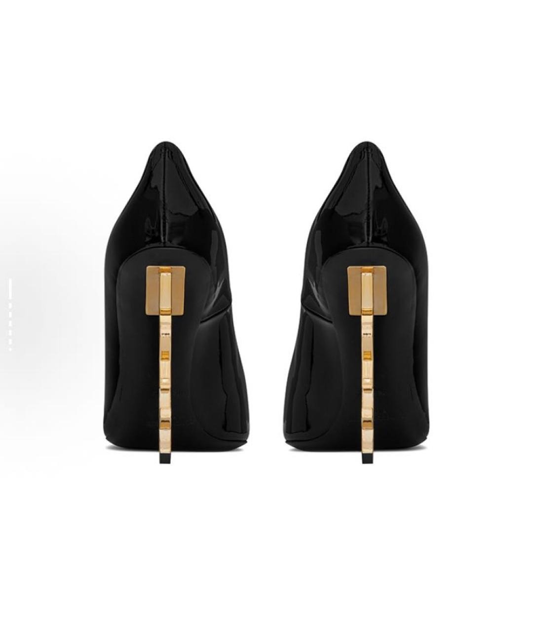 SAINT LAURENT Черные туфли из лакированной кожи, фото 3