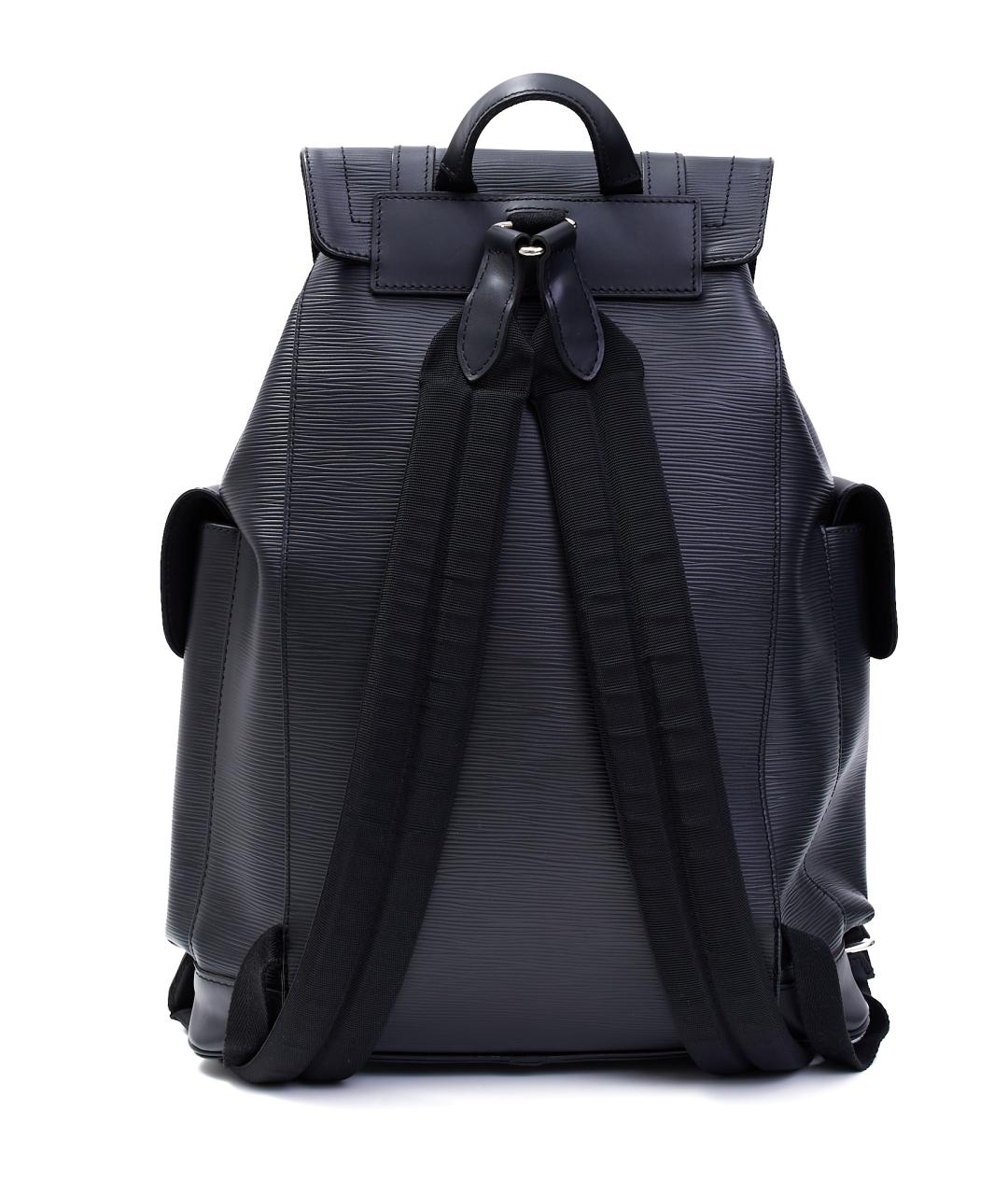 LOUIS VUITTON Черный кожаный рюкзак, фото 3