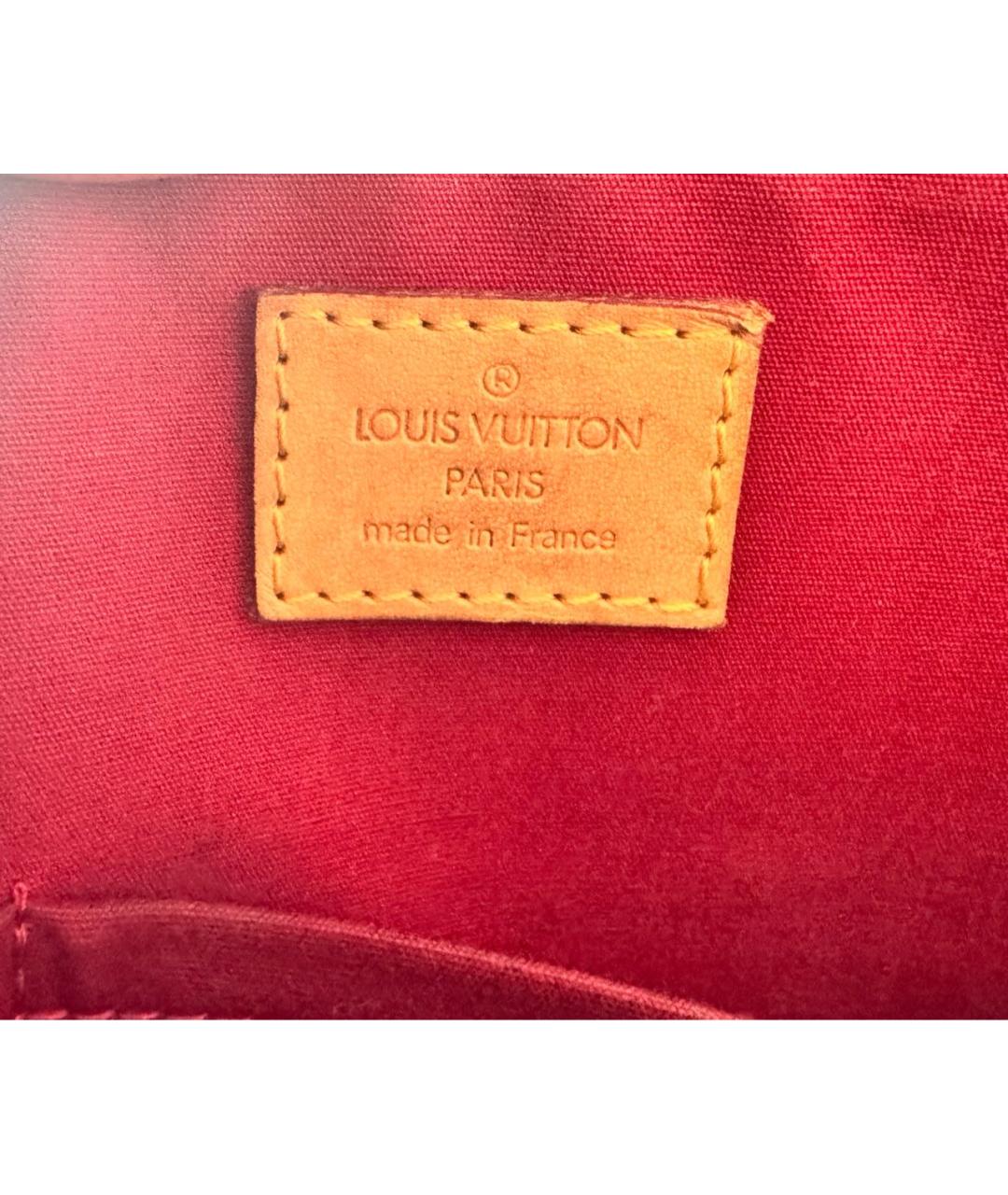 LOUIS VUITTON Красная сумка тоут из лакированной кожи, фото 5