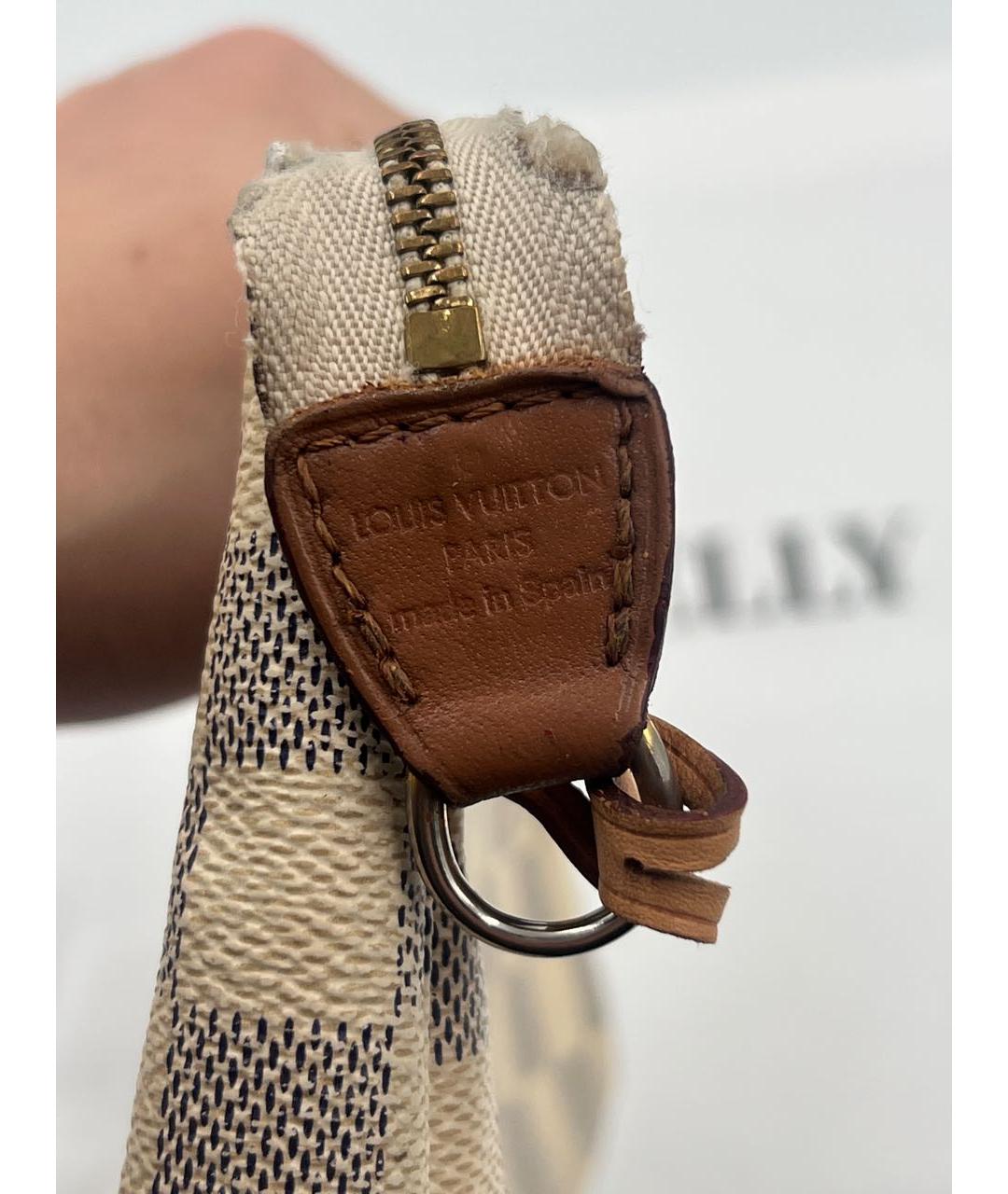 LOUIS VUITTON Бежевая кожаная сумка с короткими ручками, фото 4