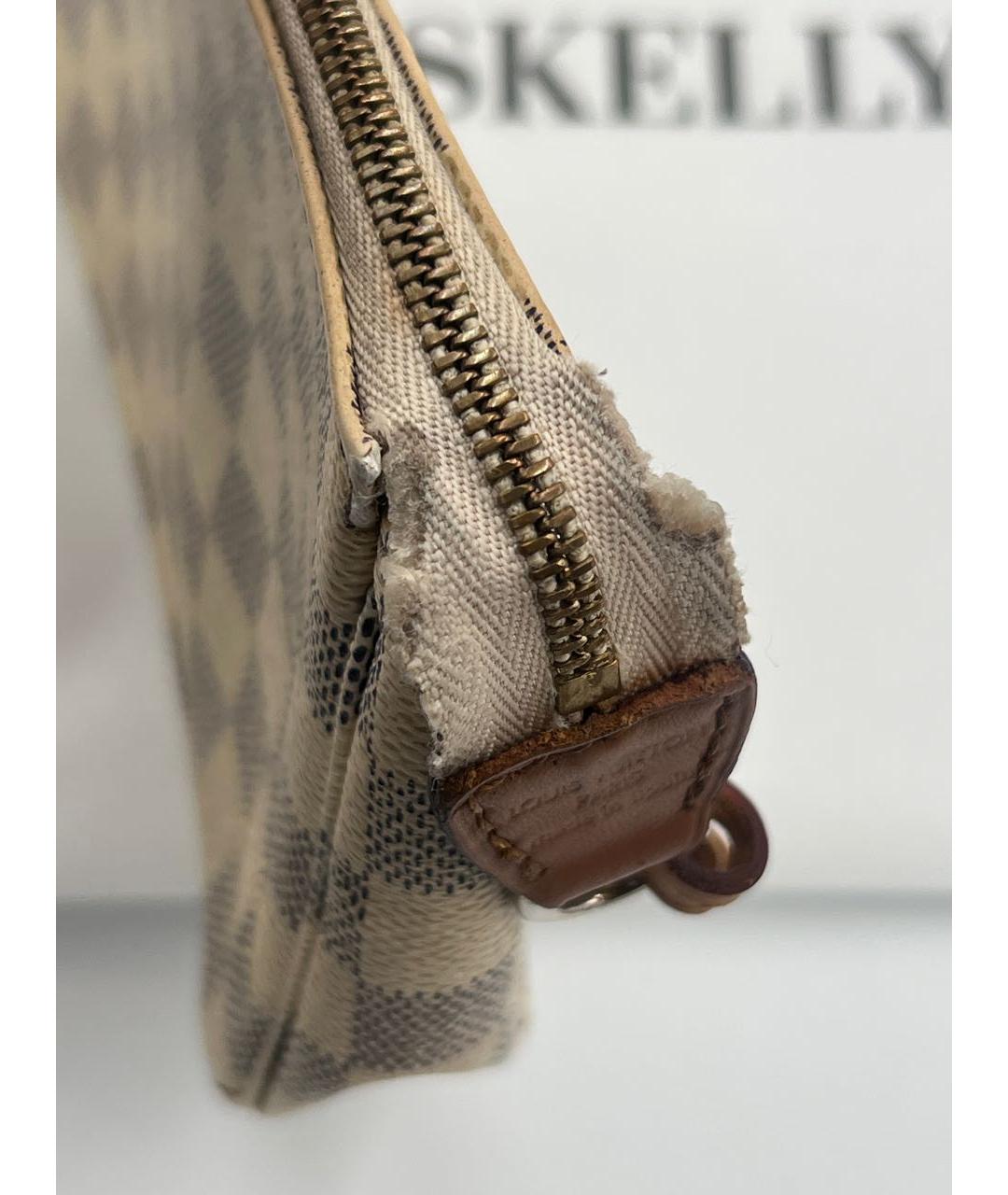 LOUIS VUITTON Бежевая кожаная сумка с короткими ручками, фото 8