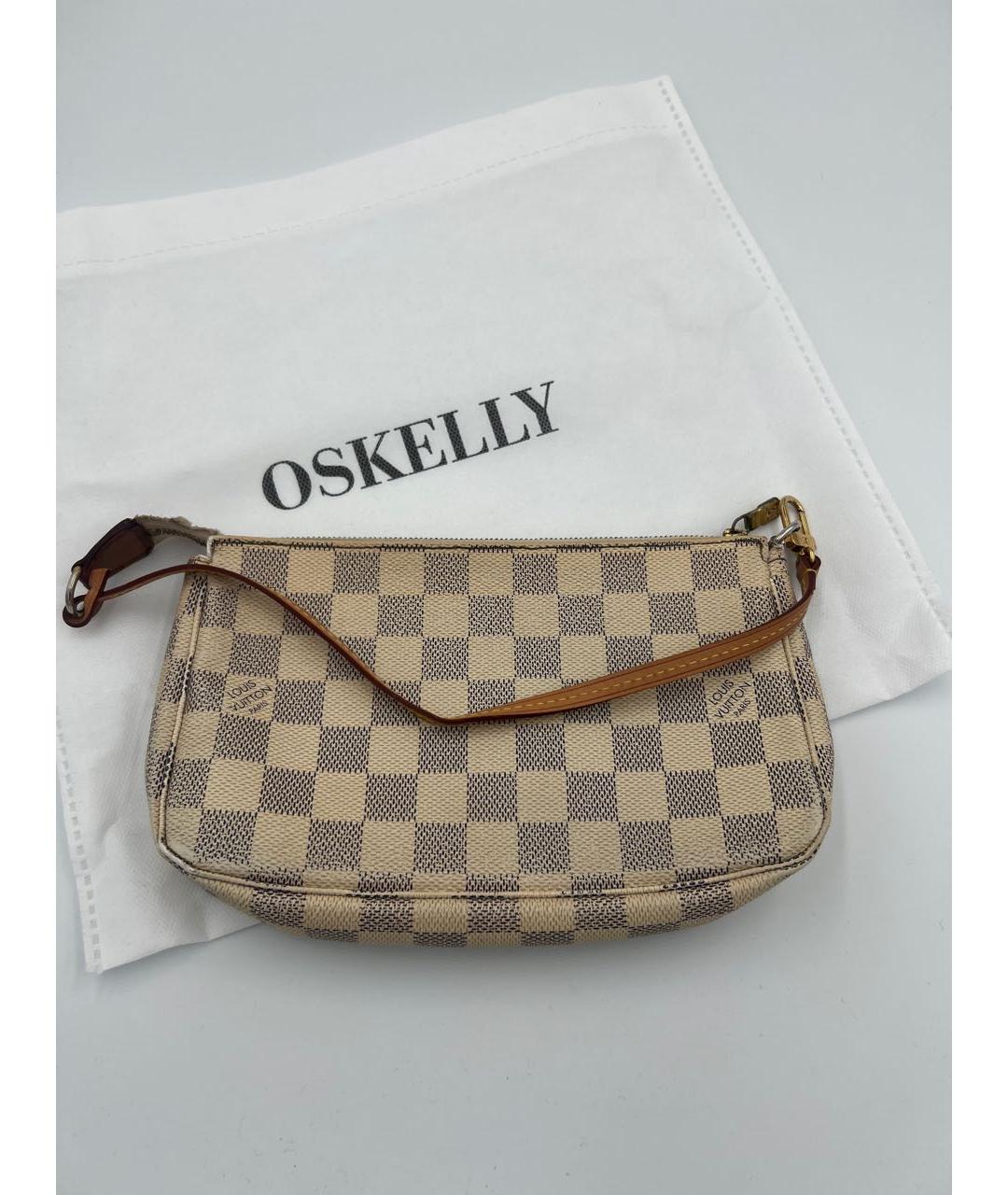 LOUIS VUITTON Бежевая кожаная сумка с короткими ручками, фото 3