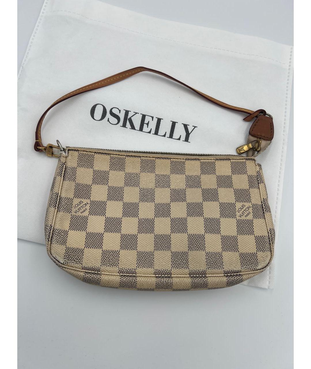 LOUIS VUITTON Бежевая кожаная сумка с короткими ручками, фото 2
