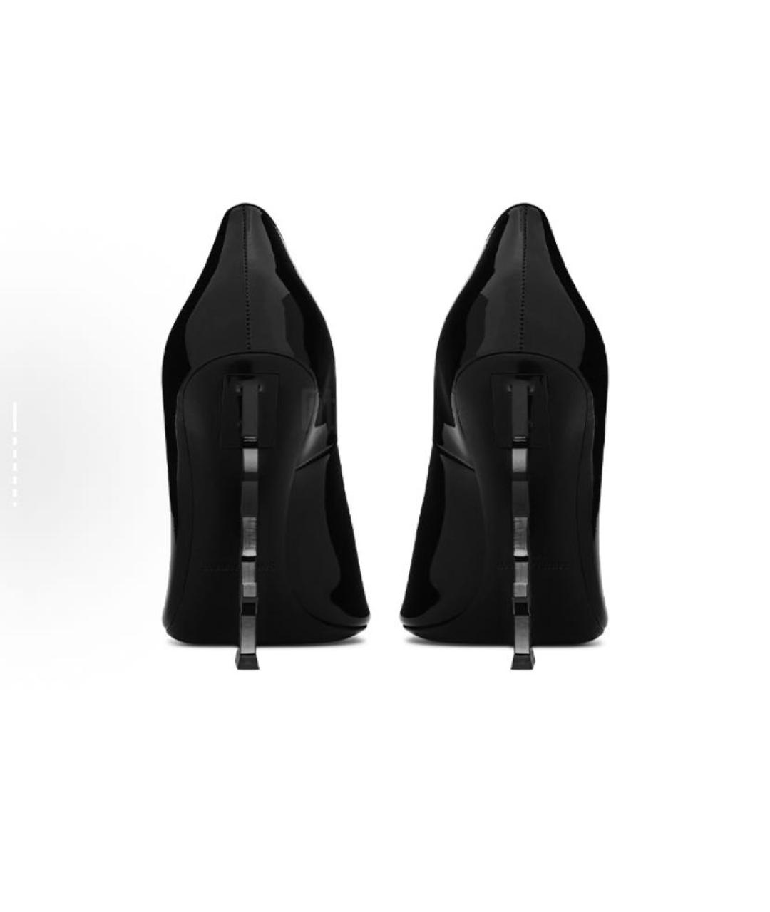 SAINT LAURENT Черные туфли из лакированной кожи, фото 3