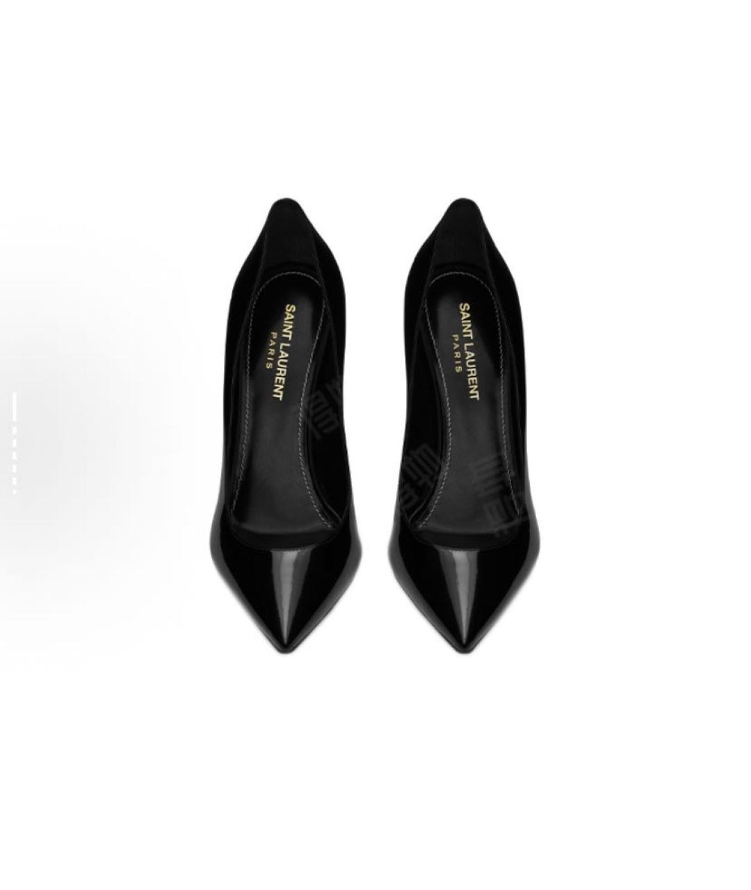 SAINT LAURENT Черные туфли из лакированной кожи, фото 2