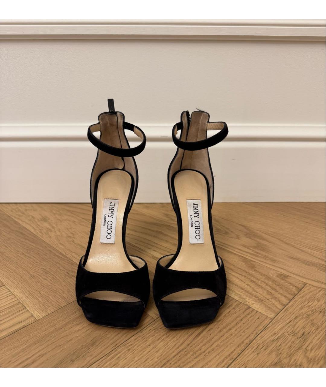 JIMMY CHOO Черные замшевые босоножки, фото 2
