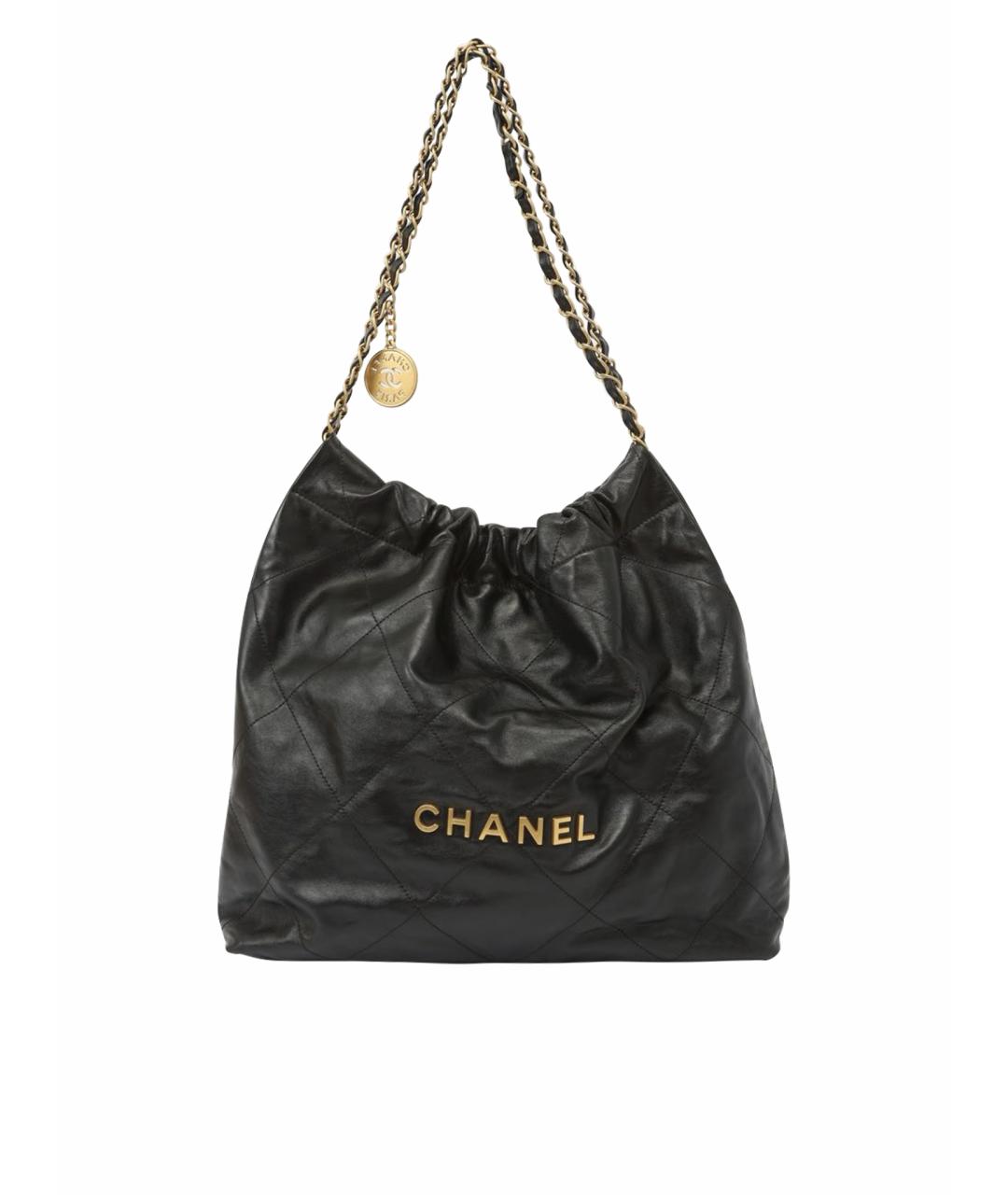 CHANEL Черная кожаная сумка тоут, фото 1
