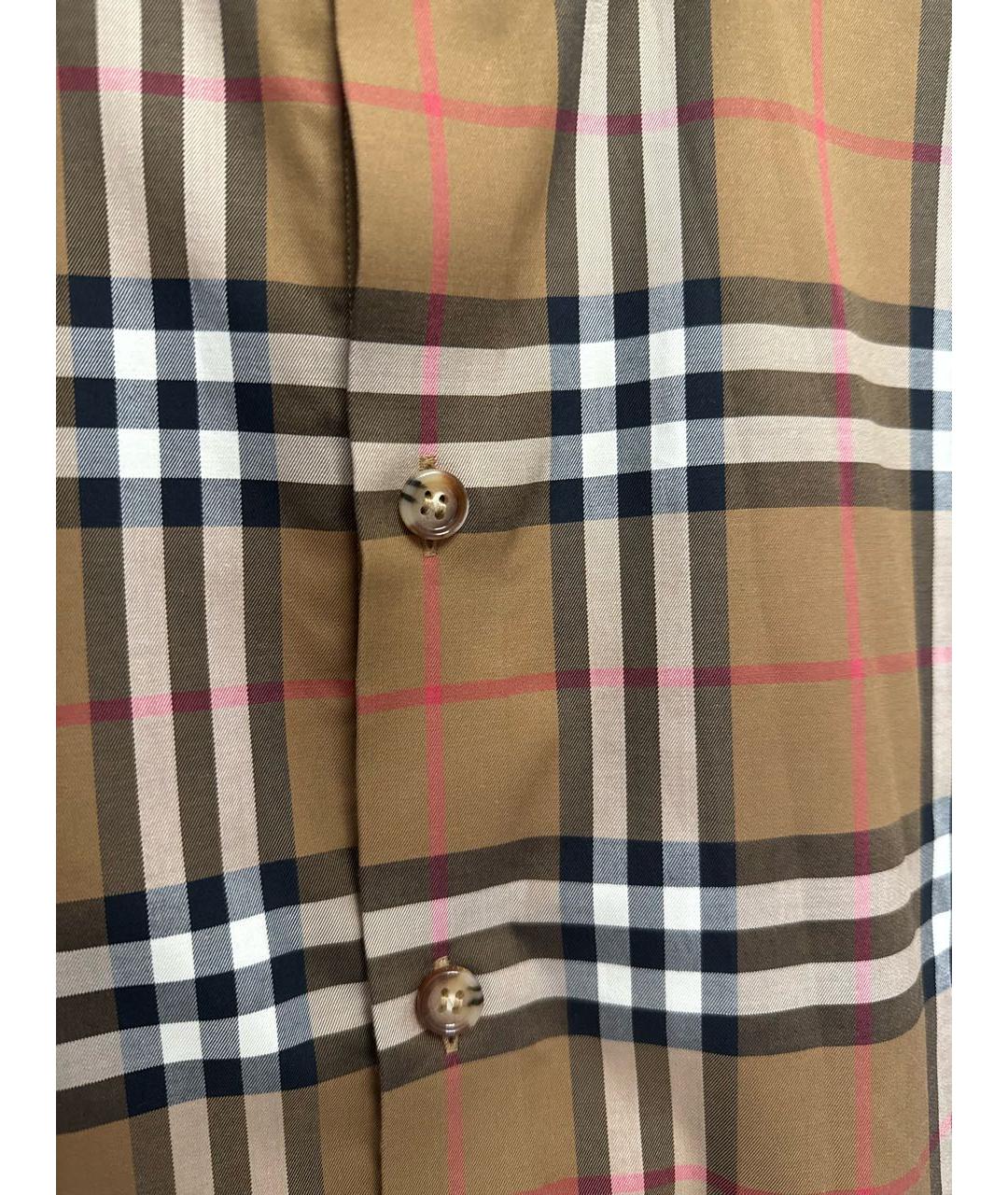 BURBERRY Коричневая хлопковая кэжуал рубашка, фото 4