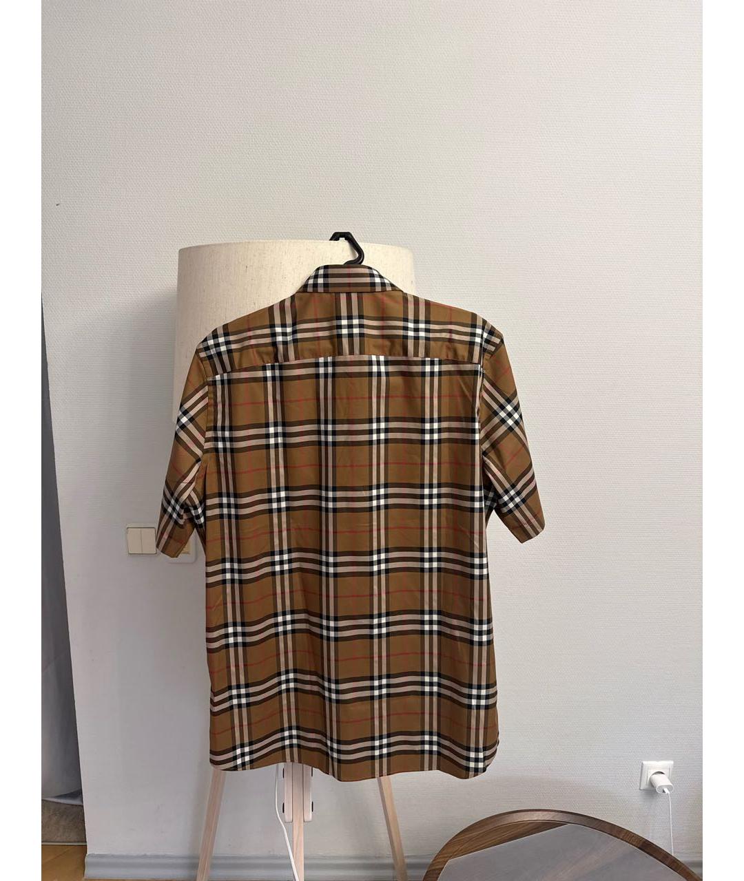 BURBERRY Коричневая хлопковая кэжуал рубашка, фото 2