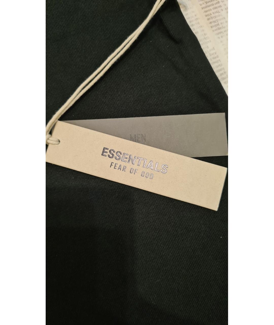 FEAR OF GOD ESSENTIALS Черная хлопковая футболка, фото 7