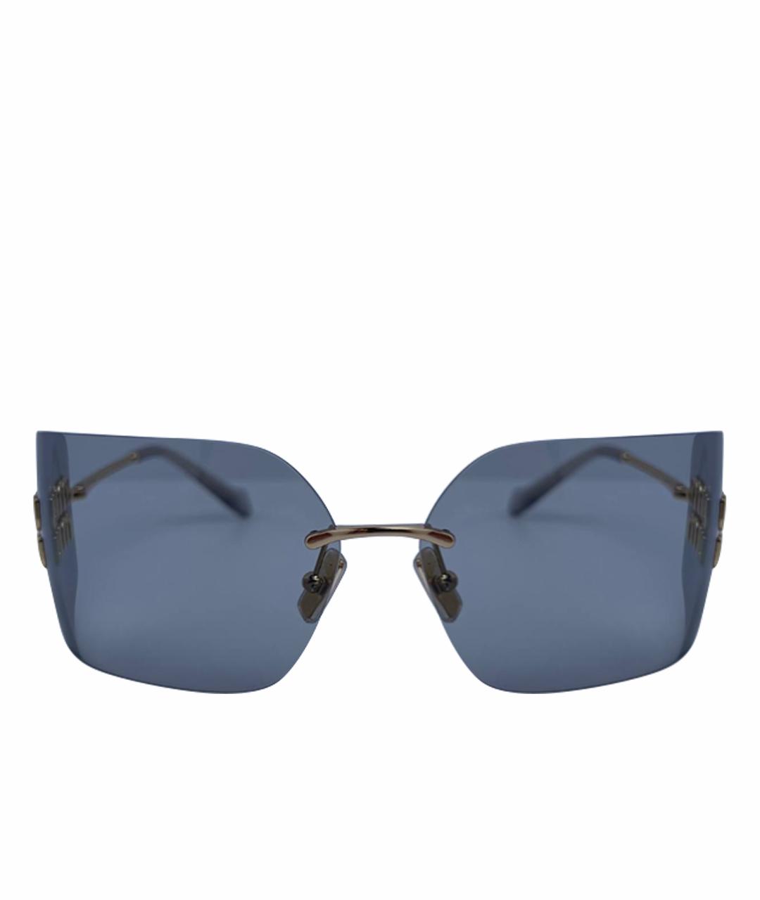 MIU MIU Антрацитовые пластиковые солнцезащитные очки, фото 1