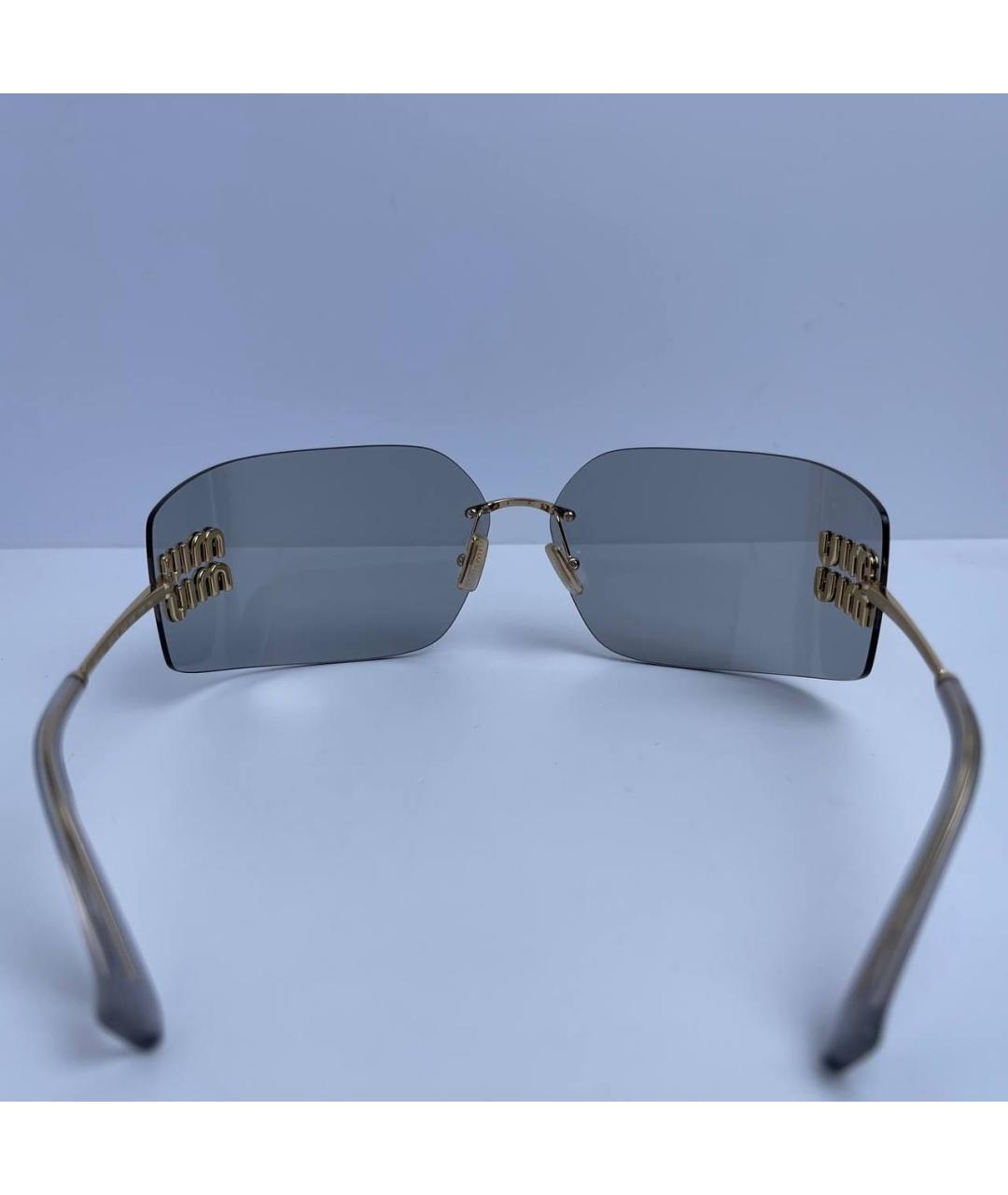 MIU MIU Антрацитовые пластиковые солнцезащитные очки, фото 4
