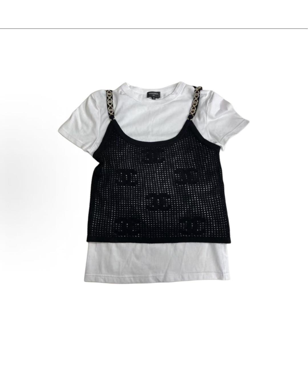 CHANEL Белая хлопковая футболка, фото 6