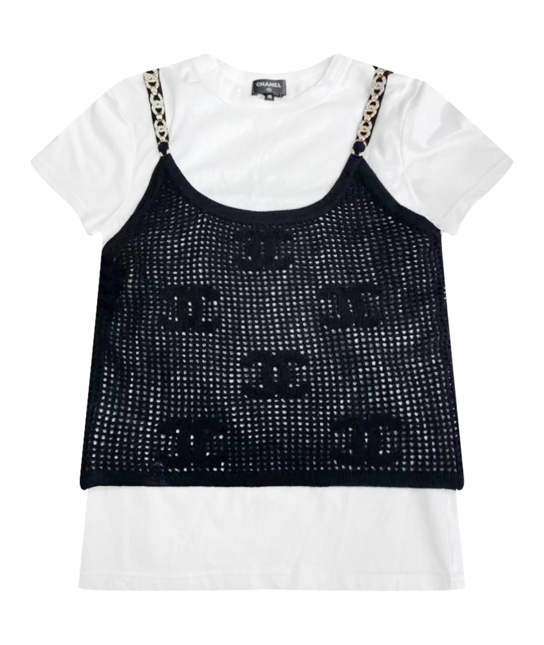 CHANEL Белая хлопковая футболка, фото 1