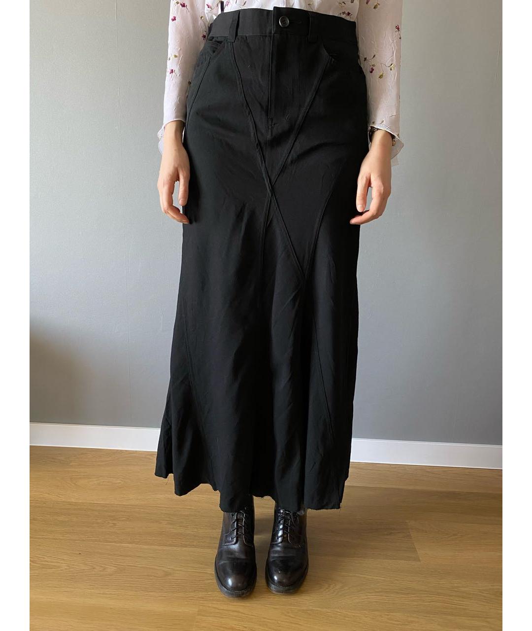 JUNYA WATANABE COMME DES GARÇONS Черная шерстяная юбка макси, фото 2