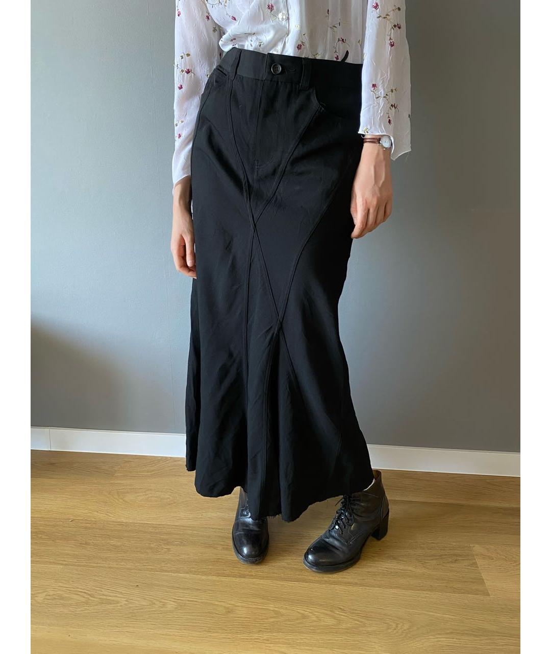 JUNYA WATANABE COMME DES GARÇONS Черная шерстяная юбка макси, фото 3
