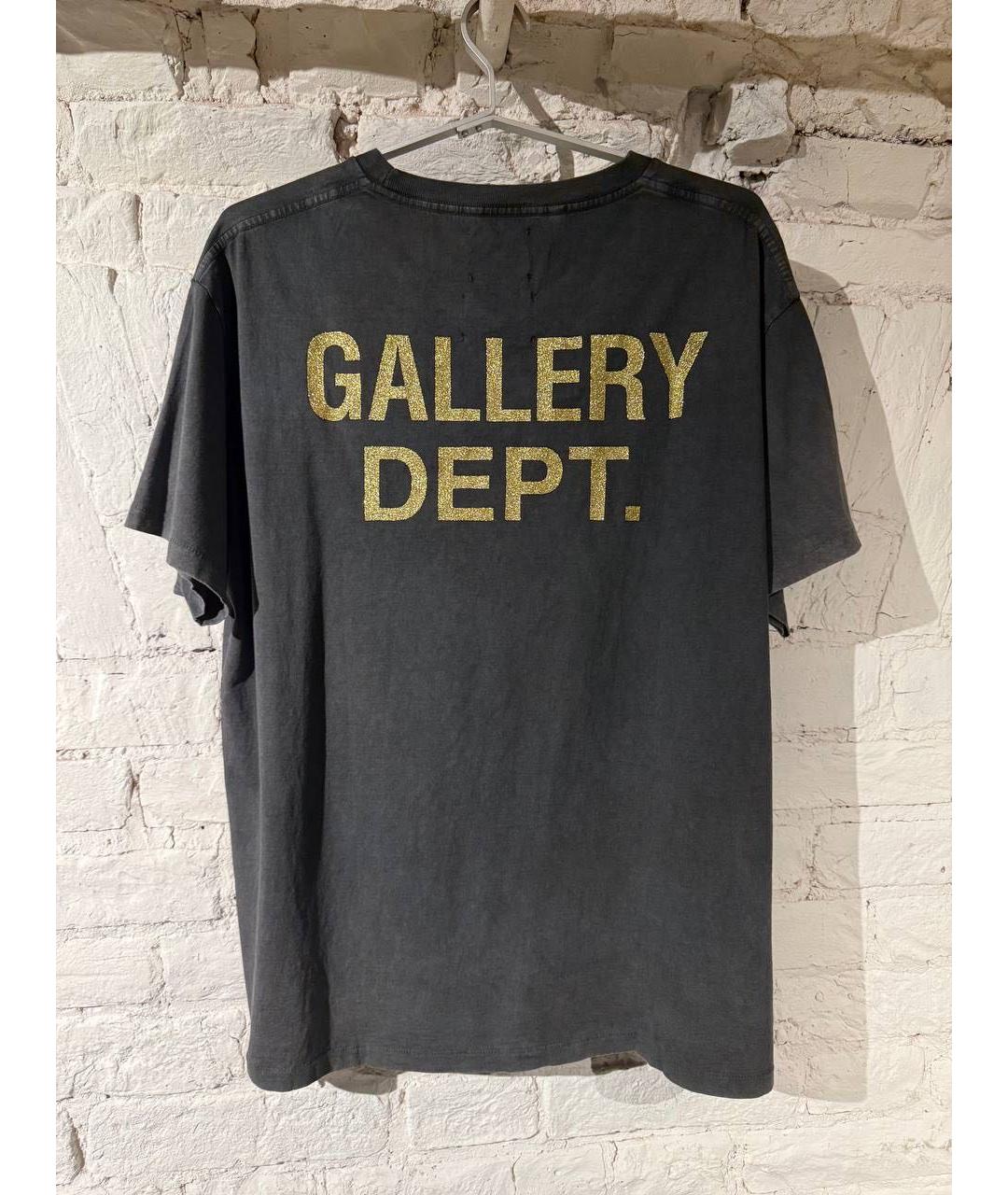 Gallery Dept Антрацитовая хлопковая футболка, фото 2
