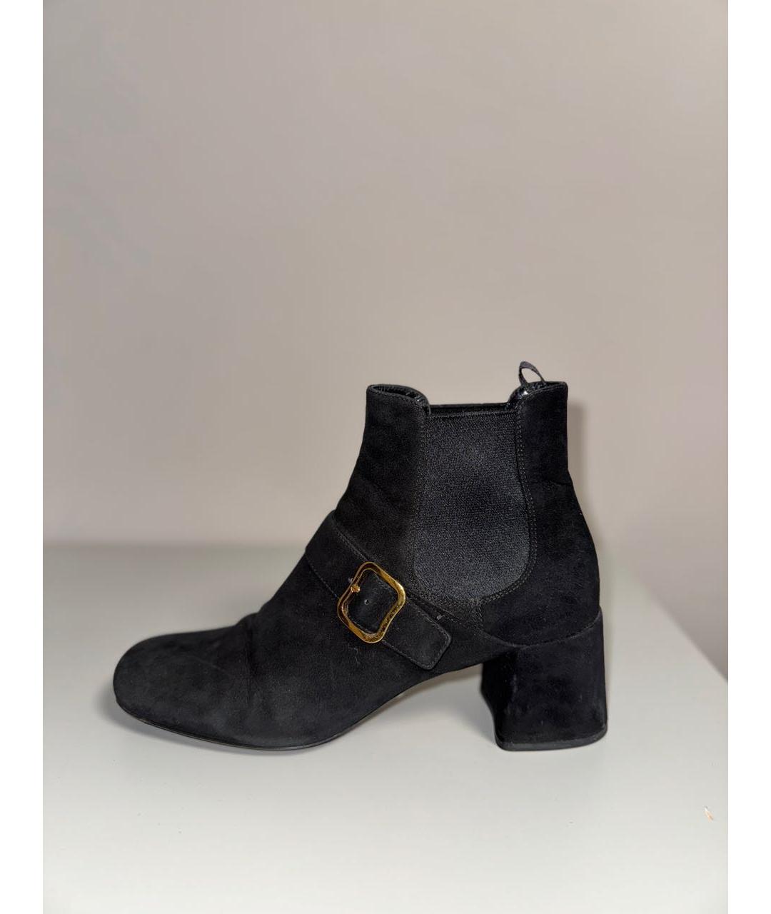 PRADA Черные бархатные сапоги, фото 6