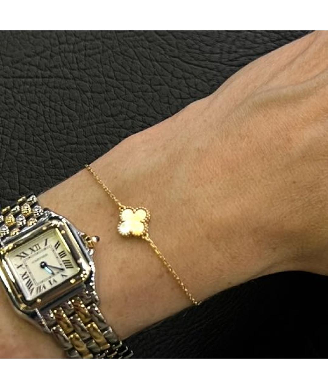 VAN CLEEF & ARPELS Белый браслет из желтого золота, фото 3