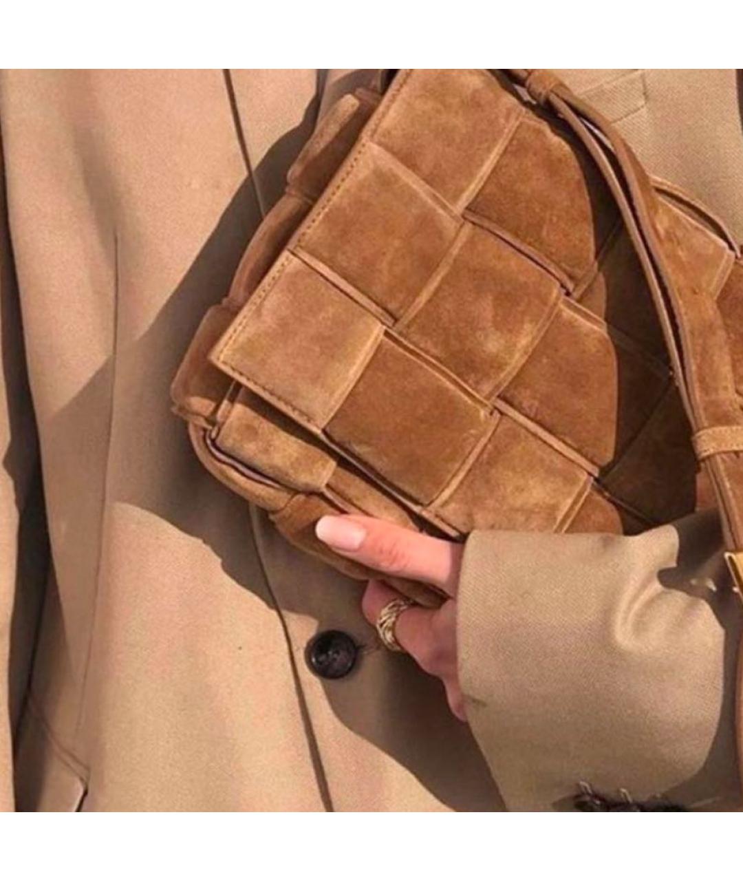 BOTTEGA VENETA Коричневая замшевая сумка через плечо, фото 5