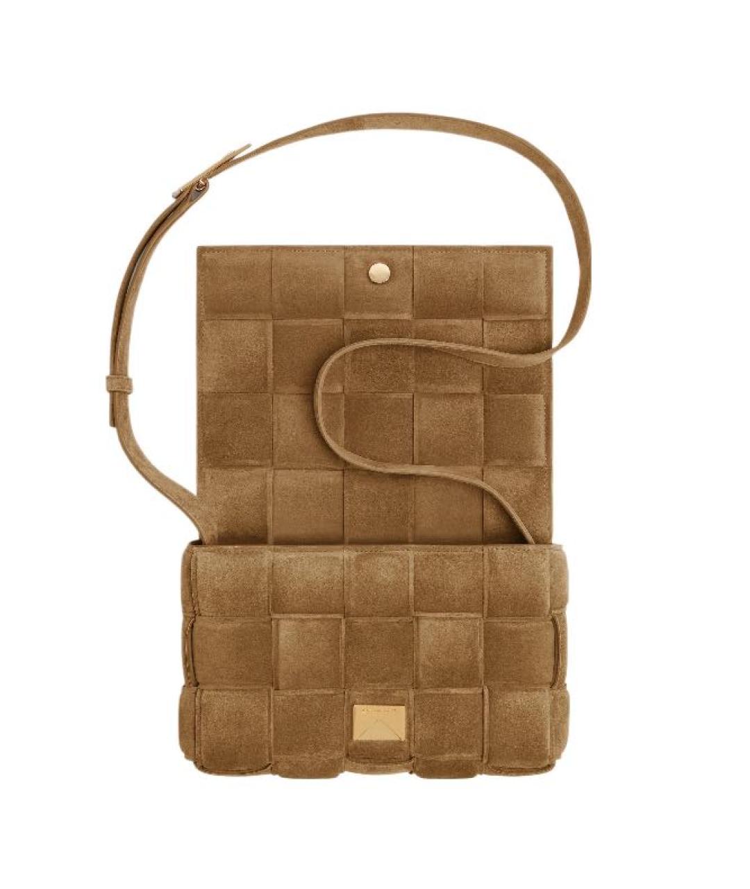BOTTEGA VENETA Коричневая замшевая сумка через плечо, фото 4