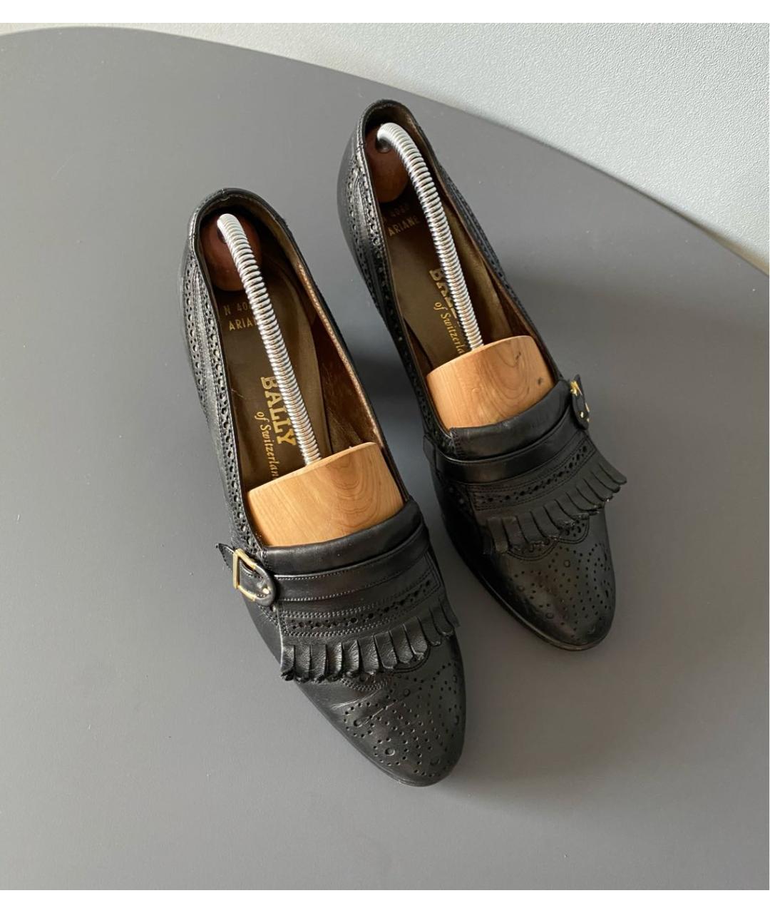 BALLY Черные кожаные лоферы, фото 4