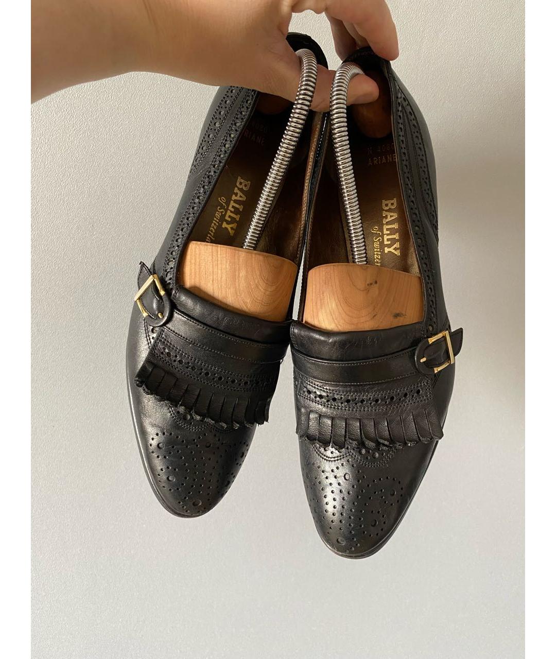 BALLY Черные кожаные лоферы, фото 2