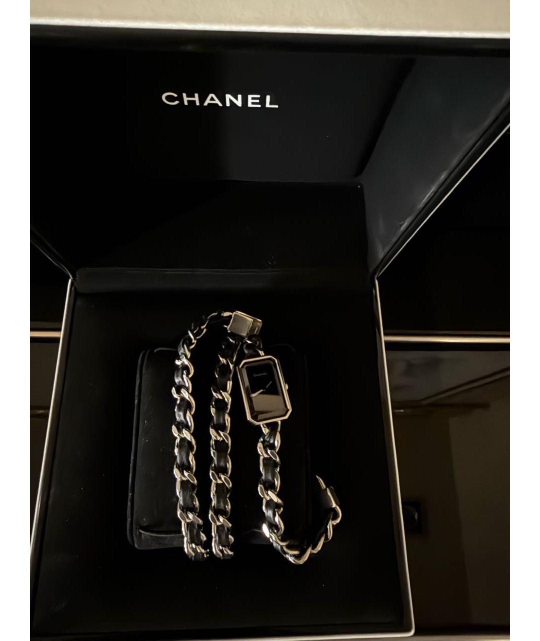 CHANEL Черные стальные часы, фото 3