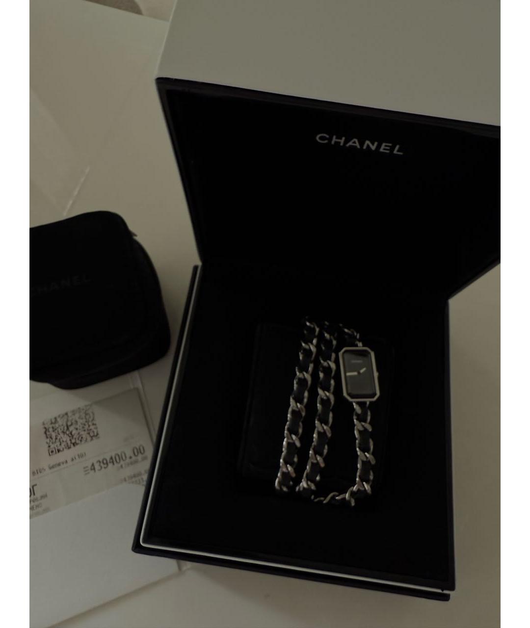 CHANEL Черные стальные часы, фото 4