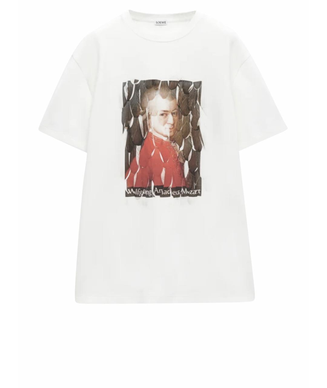LOEWE Белая хлопковая футболка, фото 1