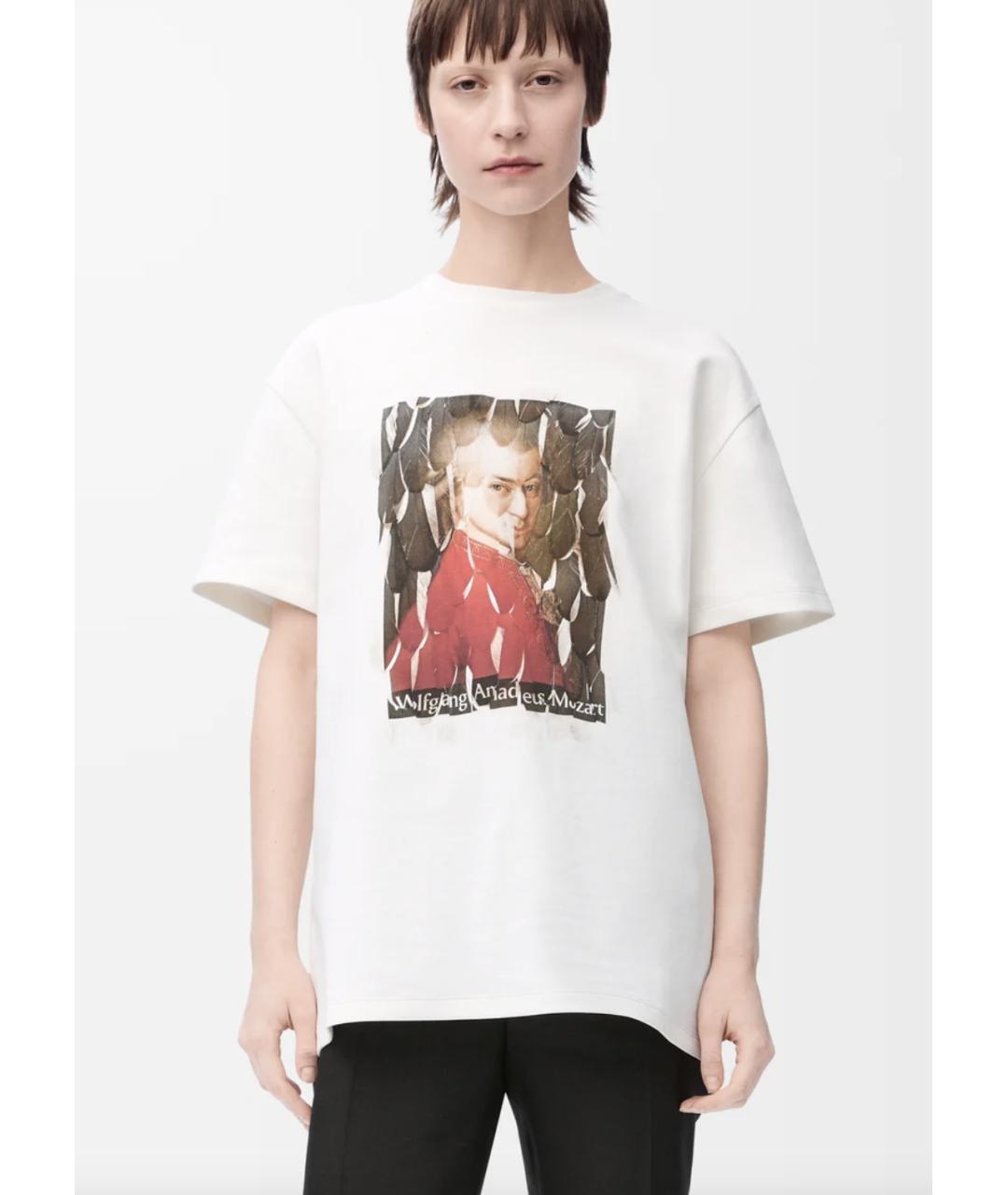 LOEWE Белая хлопковая футболка, фото 3